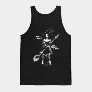Halloween witch and cat Tank Top